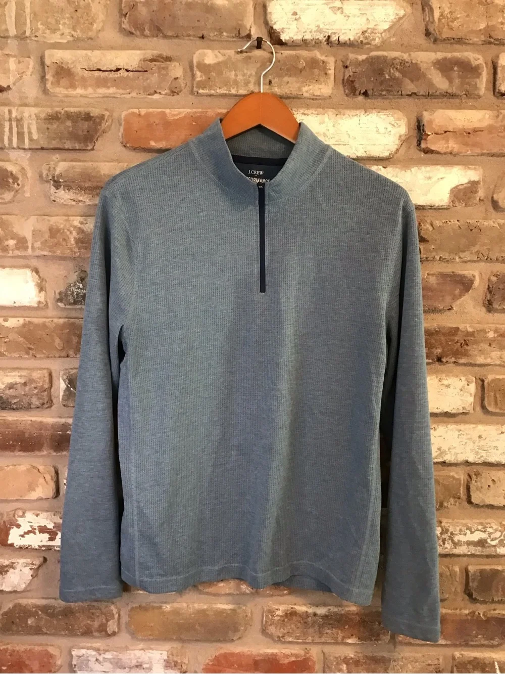 J. Crew Men’s Active Performance Light Blue Half-Zip Pullover Shirt Jacket M